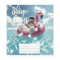 Зошит на 48 аркушів у клітинку «Мікс дівчинки» №1009, Пір'їнка