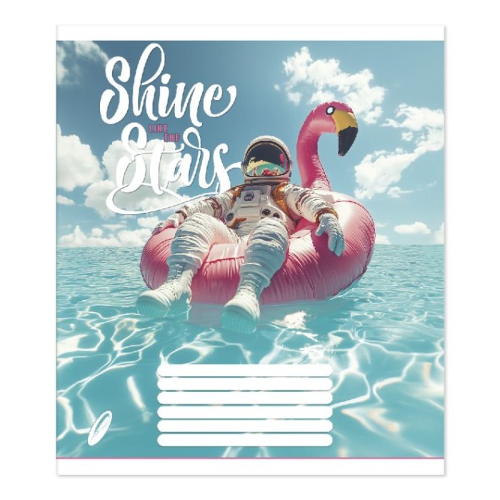 Зошит на 48 аркушів у клітинку «Мікс дівчинки» №1009, Пір'їнка