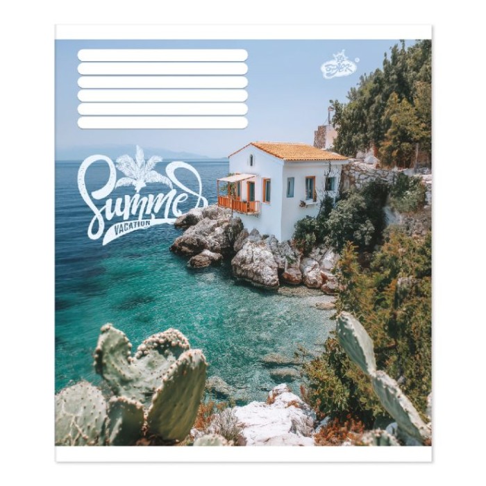 Зошит на 48 аркушів у клітинку «Літній настрій» №2588, ТМ Brisk