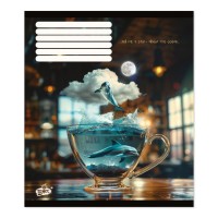 Зошит на 48 аркушів у клітинку «Чарівна чашка» №2607, ТМ Brisk