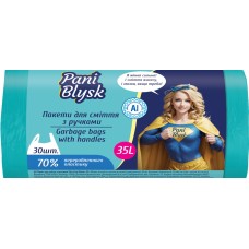 Пакети для сміття «Пані Блиск» з ручками 30 шт на 35 л