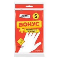 Рукавички гумові універсальні на розмір S, економ, Бонус