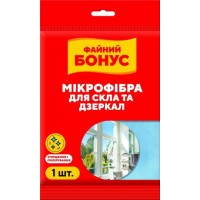 Серветка з мікрофібри для скла та дзеркал по 1 шт, Бонус