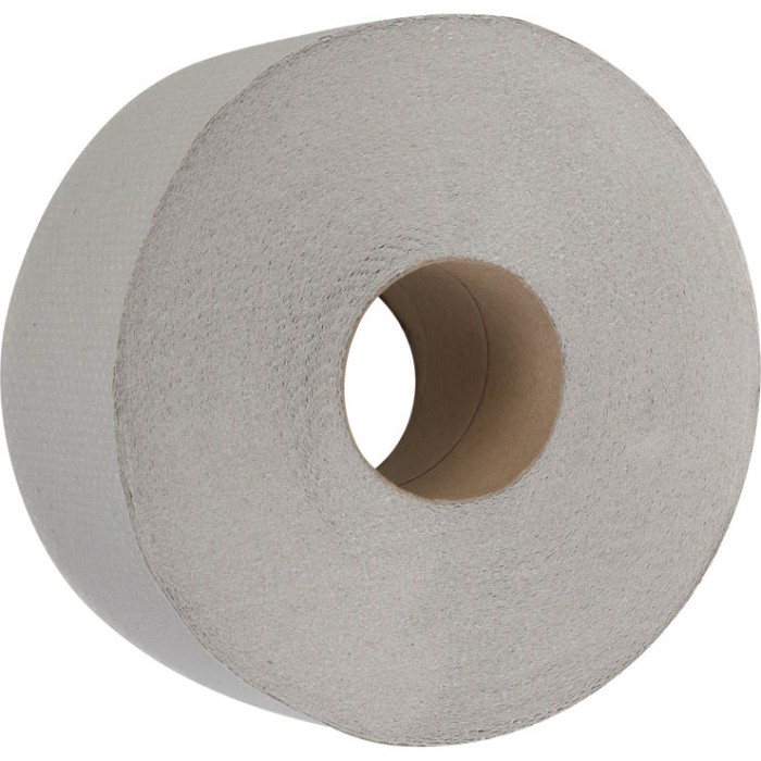 Туалетний папір «Джамбо» на гільзі намотка 100 м, сірий, Buroclean
