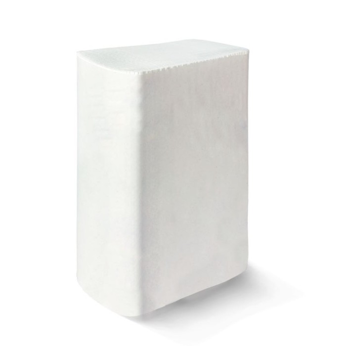 Рушники паперові з Z-подібним складанням на 200 аркушів 22.5х19 см, двошарові, білі, PAPERO