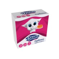 Серветки паперові «Диво» 24х24 см по 50 шт у поліетиленовій упаковці, білі