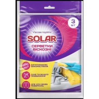 Серветки віскозні для прибирання, 3 шт, ТМ Solar