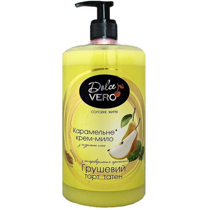 Крем-мило «Грушевий Тар Татен» з дозатором 1000 мл, ТМ Dolce Vero