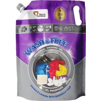 Гель для прання «Universal. Жасмин і лаванда» з марсельським милом 2 л дойпак, WASH&FREE