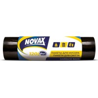 Пакети для сміття на 120 л 10 шт, ТМ Novax