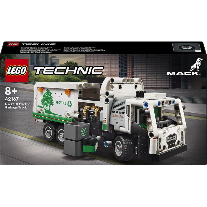 Конструктор «Сміттєвоз Mack® LR Electric» на 503 деталі, у коробці 19х7х35 см, ТМ Lego
