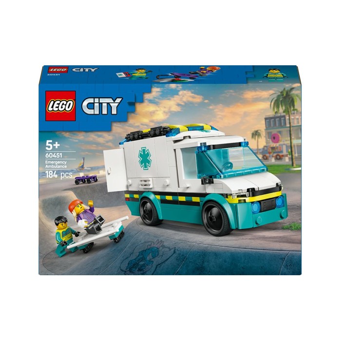 Конструктор «Швидка допомога» на 184 деталі, у коробці 26х6х19 см, ТМ Lego