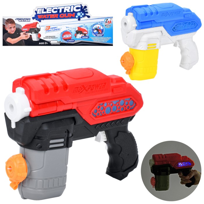 Іграшковий водний автомат 22 см зі світлом, на батарейці, в асортименті, у пакеті 23,5х32х6 см