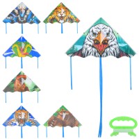 Повітряний змій 115х 62 см з хвістом 110 см, в асортименті, у пакеті 7х78х1,5 см