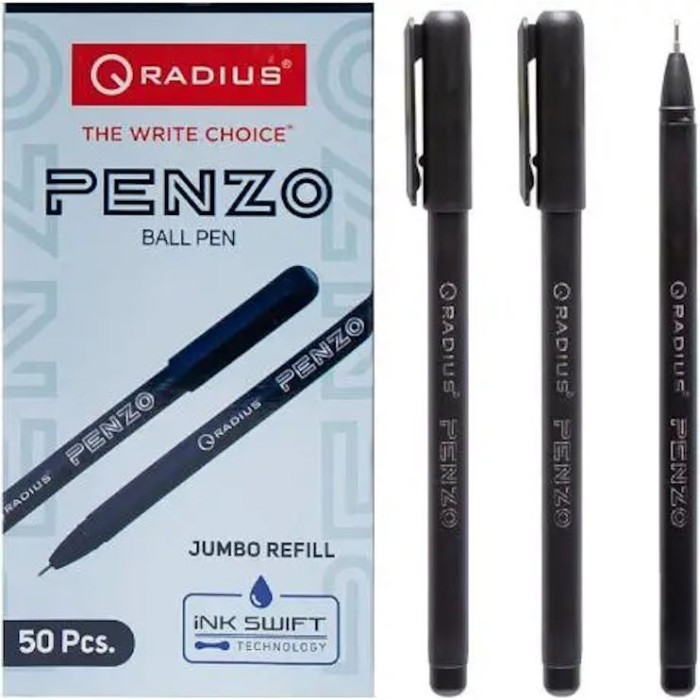 Ручка «PENZO» кулькова чорна, лінія написання 6000 м.