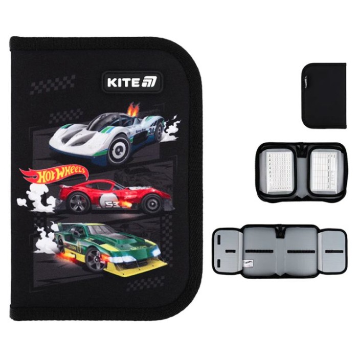 Пенал «HW» 20,5х14х4 см на 2 відділення, ТМ Kite