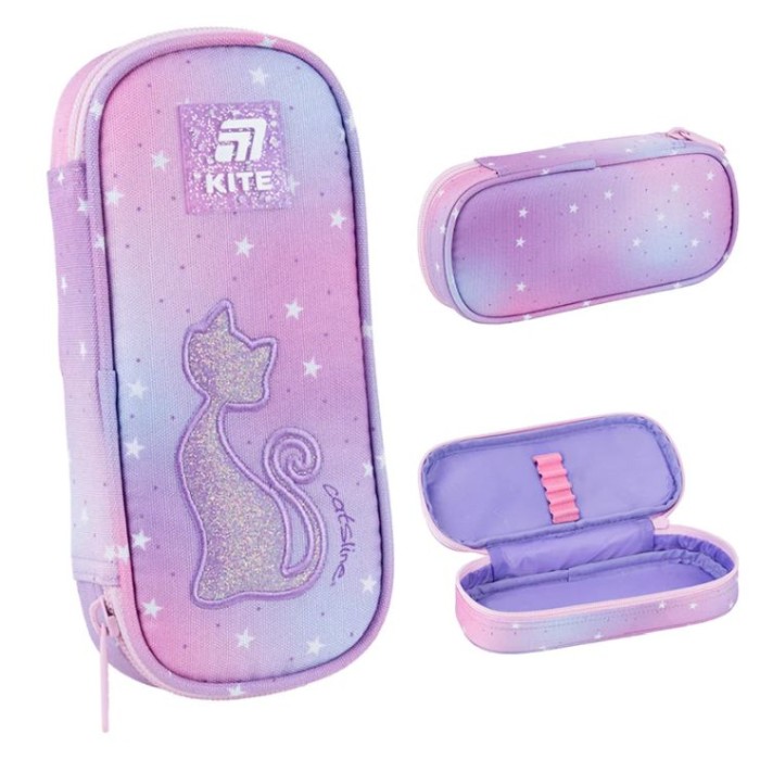 Пенал «Catsline» 21х8,5х4,5 см на 1 відділення, ТМ Kite