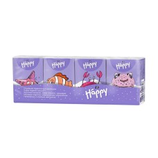 Хустинки «Happy» 3-шарові 9 шт в упаковці, ТМ Bella Baby