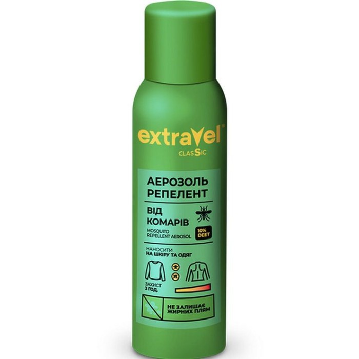 Аерозоль-репелент «Extravel Classic» від комарів 100 мл
