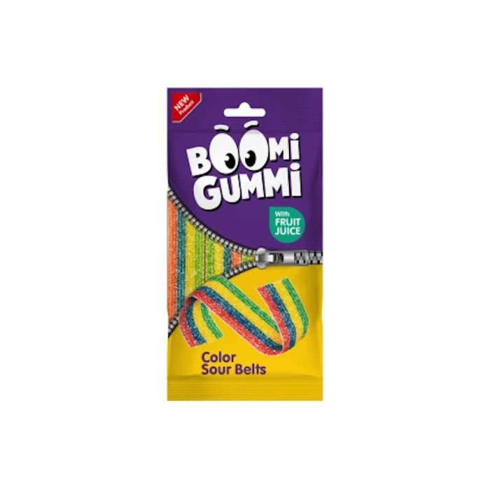 Цукерки желейні «Boomi Gummi Sour Belts» 70 г, ТМ Міленіум