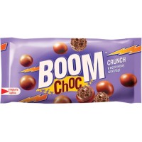 Кранч «Boom Chok» кульки з какао в молочному шоколаді 30 г, ТМ Міленіум