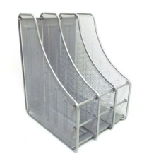 Лоток вертикальний металевий «Сітка» на 3 відділення сріблястий, ТМ J.Otten