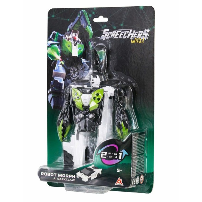Робот-трансформер Screechers Wild! «Дарккло» 5х10х3 см, у коробці 14х4х22 см