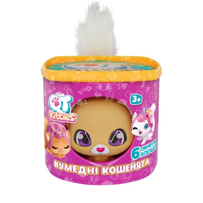 Ігровий набір QT KITTIES «Котеня Діна»: фігурка 3х6х7 см, будиночок, аксесуари, у коробці 10х10х10 см
