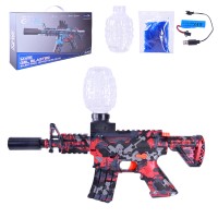 Іграшковий автомат 39 см зі світлом на акумуляторі, стріляє гелевими кульками, з аксесуарами, у коробці 40х23х7,5 см