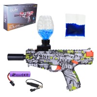 Іграшковий автомат 33 см зі світлом на акумуляторі, стріляє гелевими кульками, з аксесуарами, у коробці 40х23х7,5 см