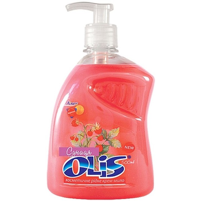 Крем-мило «Суниця» з дозатором 500 мл, ТМ Olis