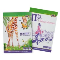 Папір для малювання А3 10 аркушів щільність 160 г/м2 у картонній папці, TM ZiBi