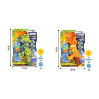 Іграшковий бластер 35 см з 6 кульками та 6 поролоновими снарядами, в асортименті, на планшеті 25х38 см