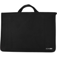 Портфель пластиковий А4 на блискавці на 2 відділення, чорний, ТМ Economix