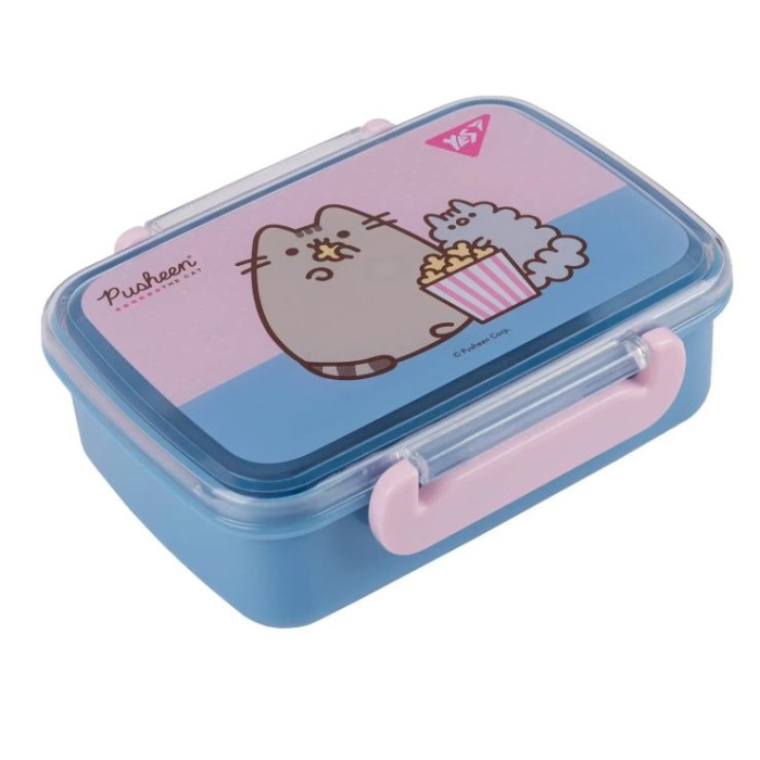 Ланчбокс «Pusheen» 420 мл блакитно-рожевий, ТМ Yes