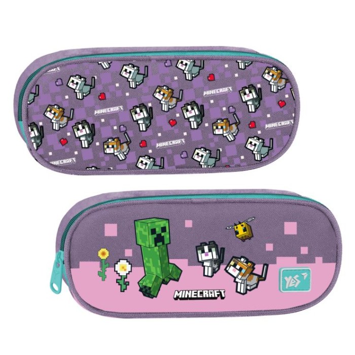 Пенал «Minecraft Pinky» 22х9х5 см м'який, ТМ YES