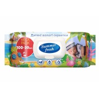 Вологі серветки «Summer Fresh» дитячі 120 шт в упаковці