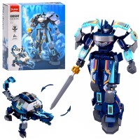 Конструктор «Робот-тварина» 2 в 1 на 251 деталь з фігуркою, у коробці 22х23,5х7 см, SLUBAN