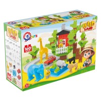 Конструктор «Дикі тварини» зі 160 деталей з фігурками та машинкою, у коробці 37,5х25х14 см, ТМ Технок