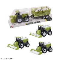 Комбайн з причепом та 2 фігурками, в асортименті, під слюдою 34х8х10 см