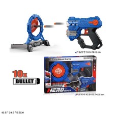 Іграшковий бластер 18,5 см з мішенню та 10 поролоновими кулями, у коробці 43,5х29,5х5,5 см