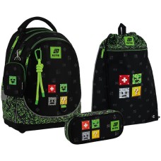 Набір «Multiplayer»: напівкаркасний рюкзак 36х27х16 см, пенал 21х8,5х,5 см, сумка для взуття 46х23 см, ТМ Kite