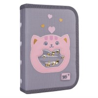 Пенал «With Love» 21х13х3 см твердий одинарний з клапаном, HP-03, ТМ YES