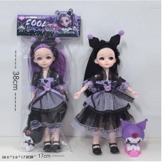 Лялька «КR» 38 см зі скляними очима та улюбленцем, в асортименті, у пакеті 38х17 см