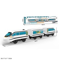 Потяг 11 см та 2 магнітні вагончики, у коробці 38,8х7,5х5 см