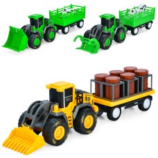 Бульдозер 41 см інарційний з фігурками, в асортименті, у пакеті 21х54х12 см