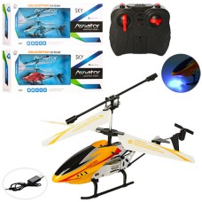 Гелікоптер 20 см р/к на акумуляторі зі світлом, 2 каналами та USB, в асортименті, у коробці 44,5х18,5х7 см