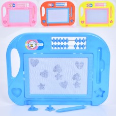 Дошка для малювання 30х22,5 см чорно-біла з 2 штампами, в асортименті, у пакеті 33х28,5х2 см