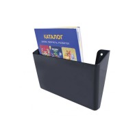 Лоток для паперів 30х23х8 см настінний пластиковий, чорний, ТМ Economix