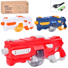 Іграшковий водний бластер 36 см на акумуляторі з USB, в асортименті, у коробці 38х16,5х10,5 см